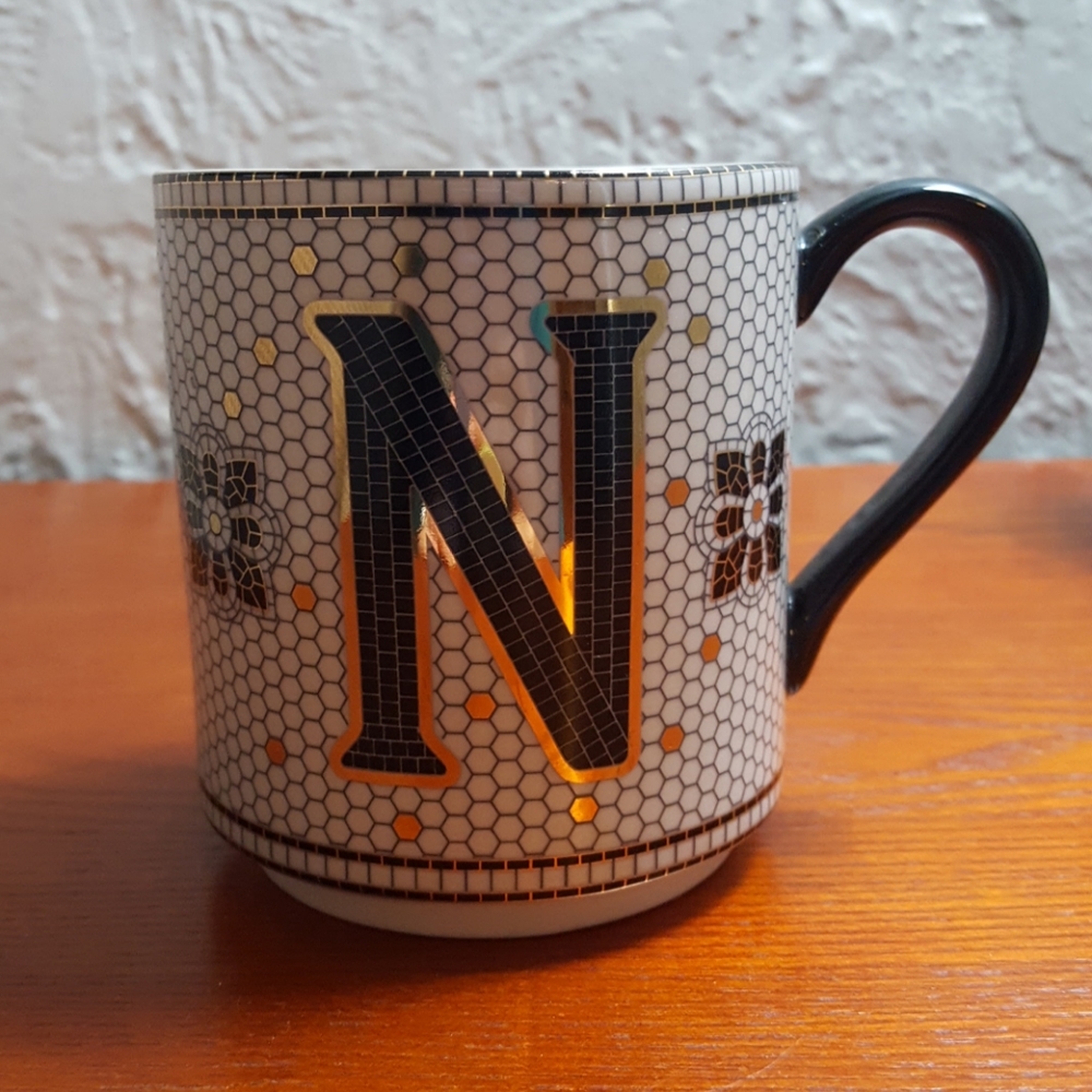 Anthropologie N Letter Mug